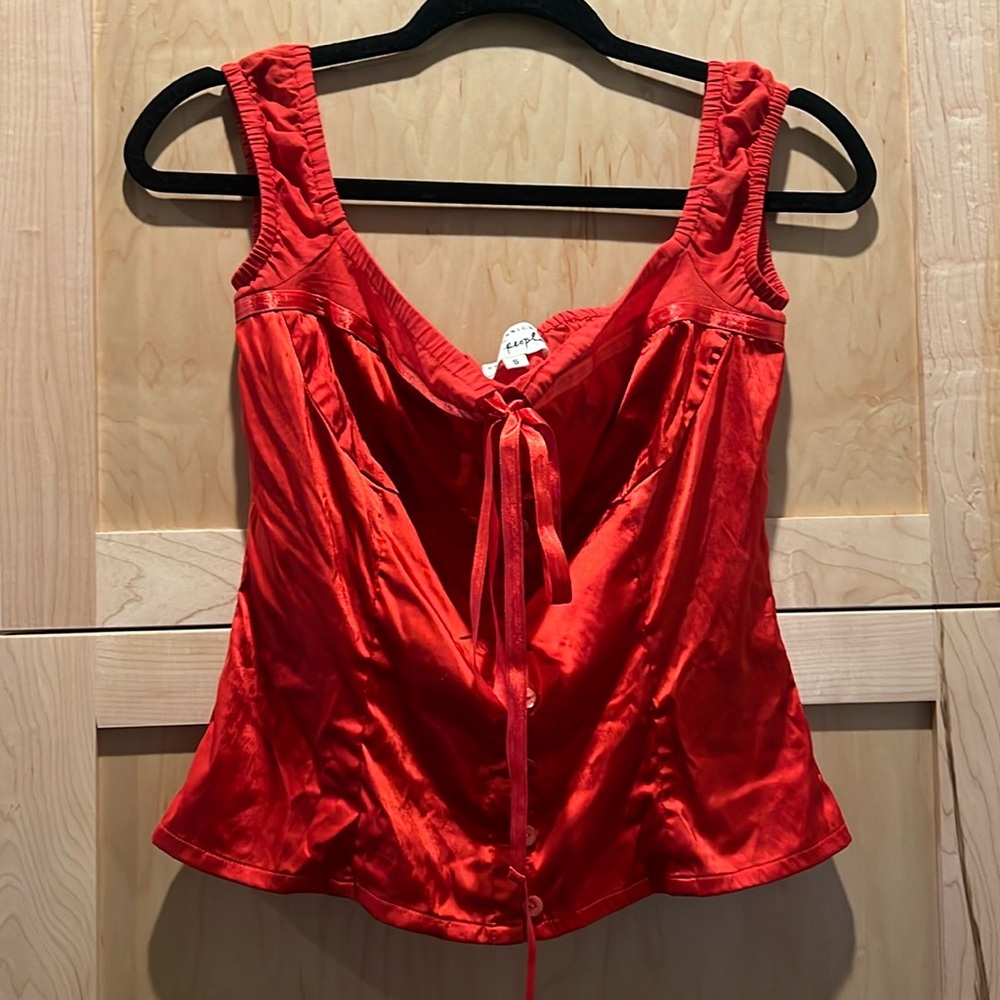 Brenda Knight for Free People Red Blouse
